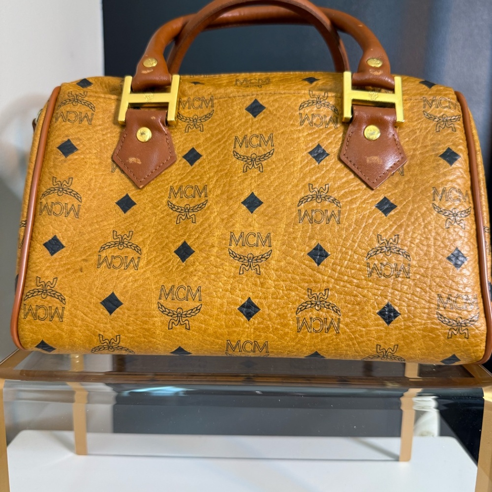 MCM Cognac Monogram Satchel β Vintage - Picture 2 of 10